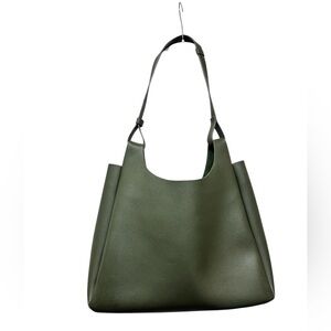 Neiman Marcus olive faux leather purse